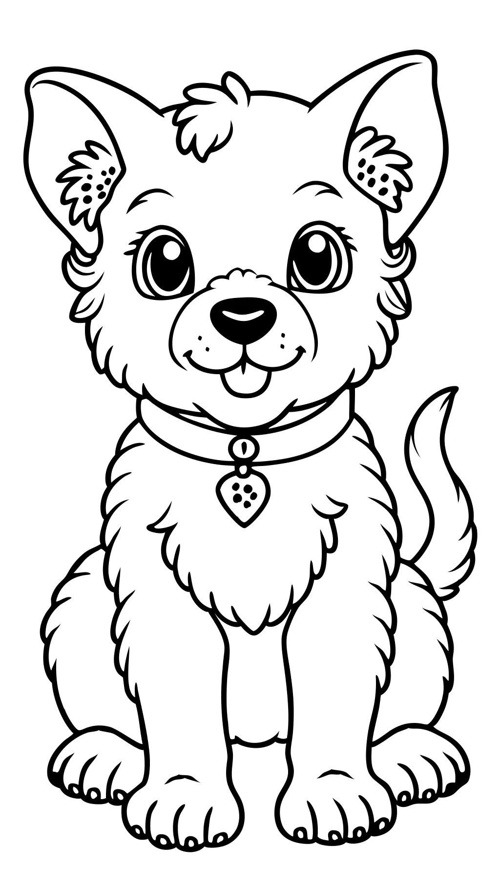 coloriage de chiot qui est difficile